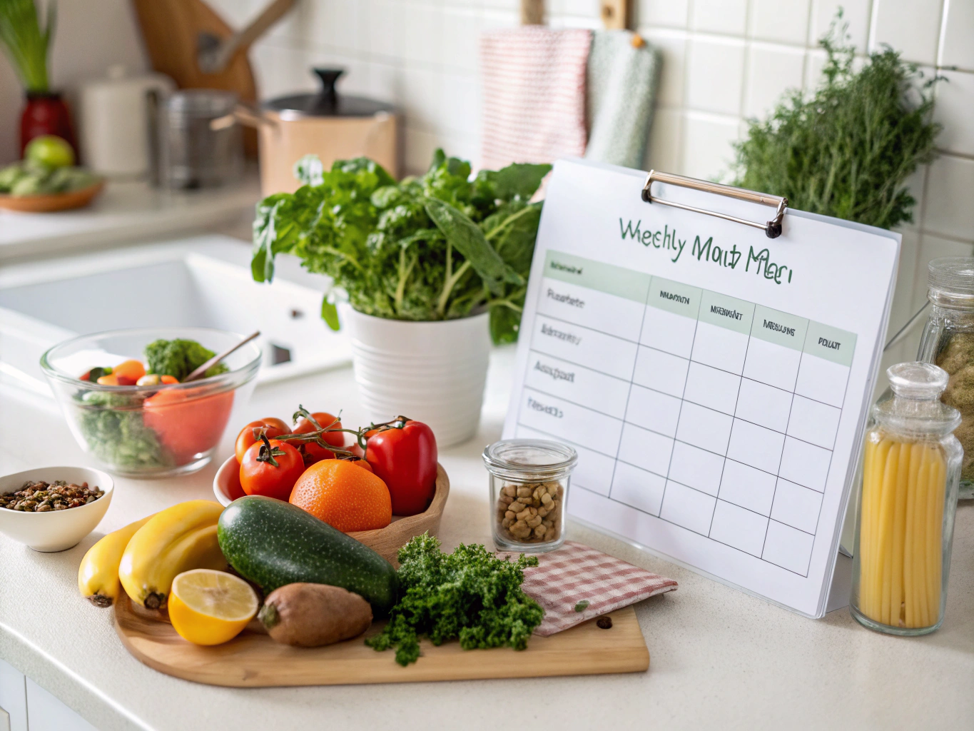 Wholesome, balanced fresh ingredients and mindful meal planning